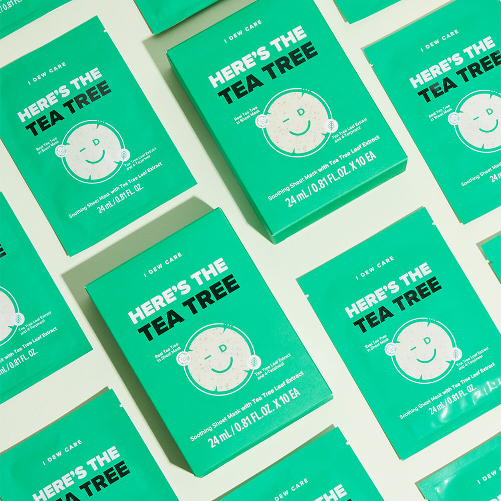 best korean sheet mask - tea tree sheet mask - acne mask - blemish mask