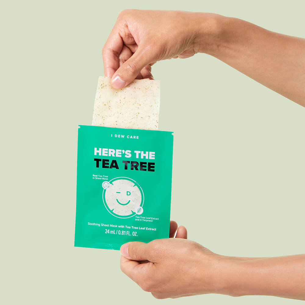 best korean sheet mask - tea tree sheet mask - acne mask - blemish mask