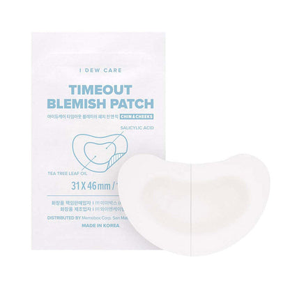 timeout blemish patch chin and cheeks - tea tree leaf acne patch - invisible acne patch for chin and cheeks